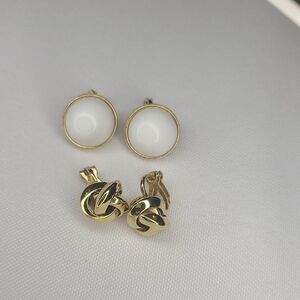 Vintage Monet and Napier Clip on Earrings